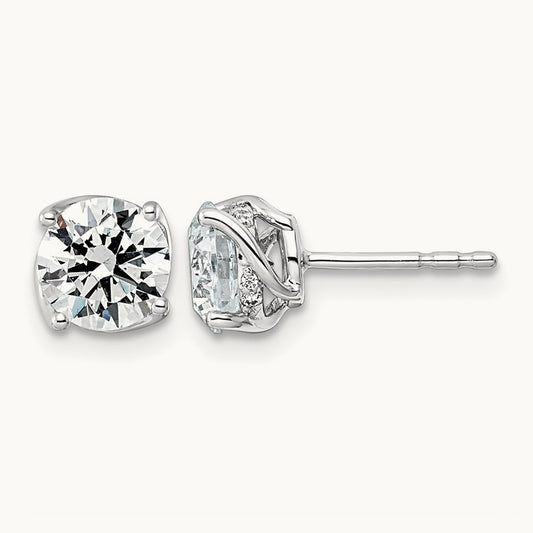 Round Center Twist Earrings, 2.00 ct tw Lab-Grown Diamond