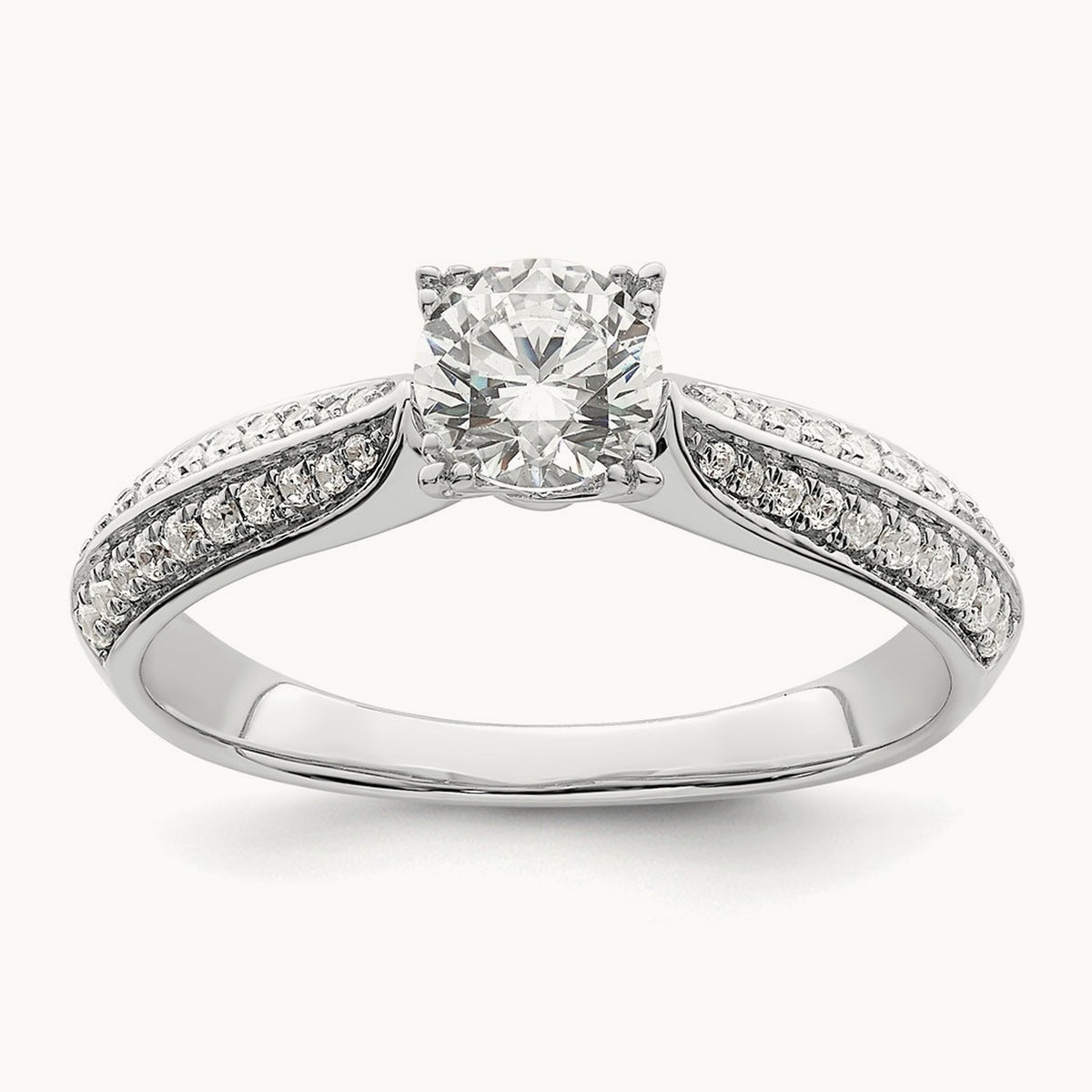 Round Semi-Mount Engagement Ring — 1/2 ct, 7