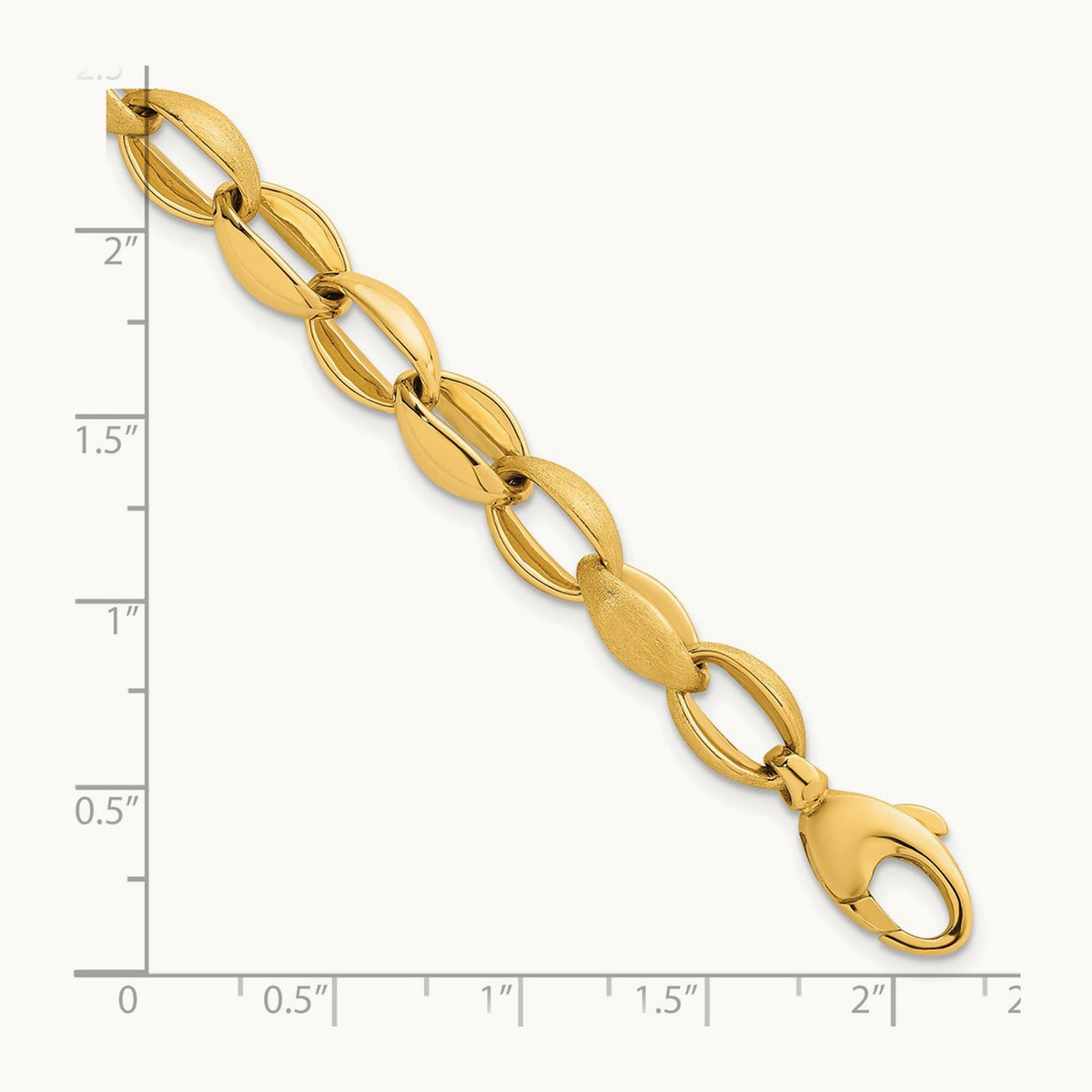 Polished And Brushed Fancy Link Bracelet — photo set