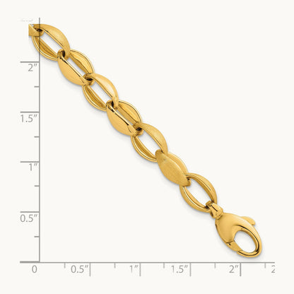 Polished And Brushed Fancy Link Bracelet — photo set