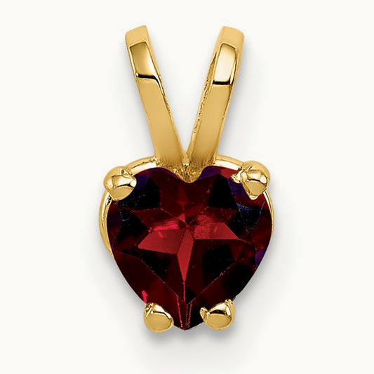 Garnet pendant, 14K