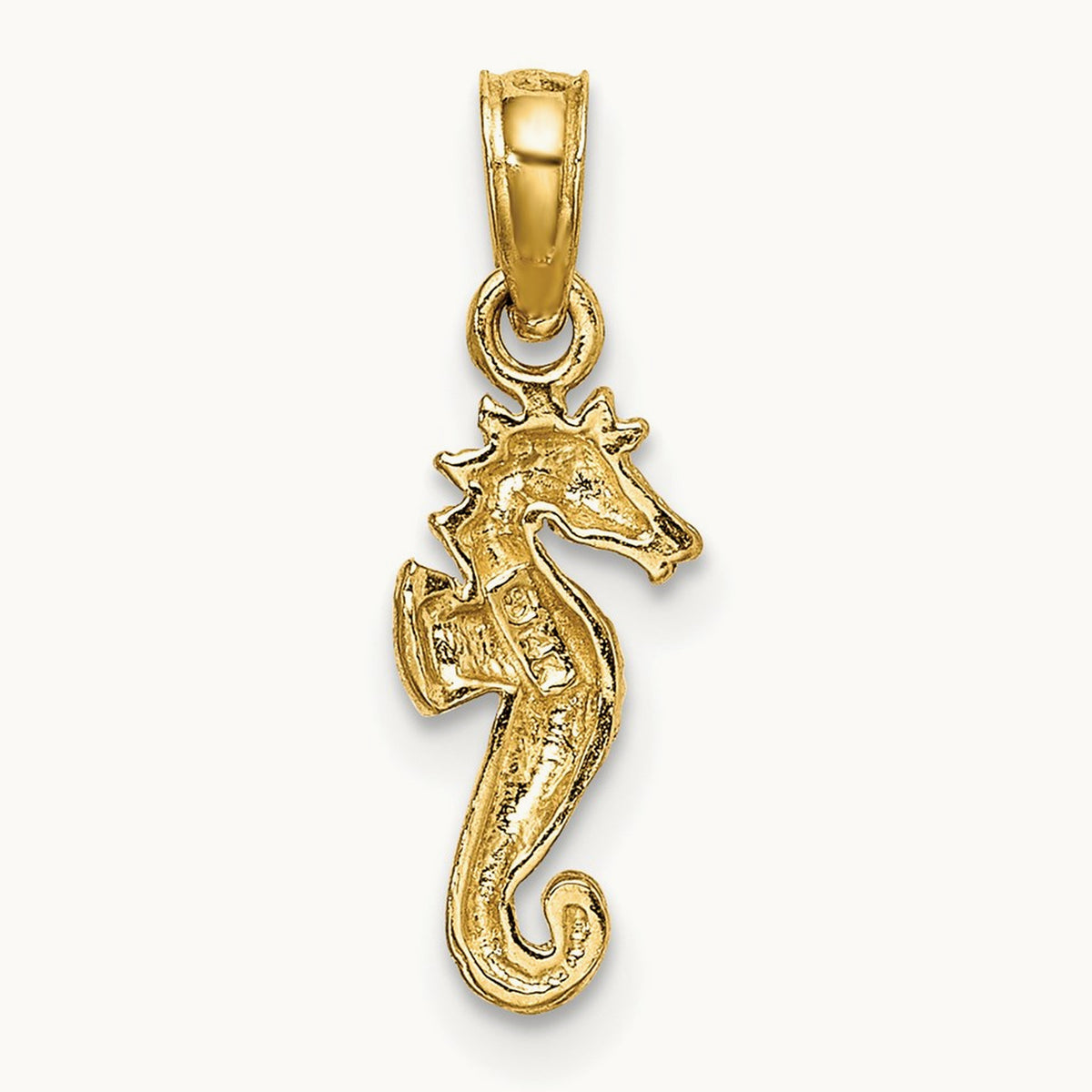 Mini Seahorse Charm, 14K