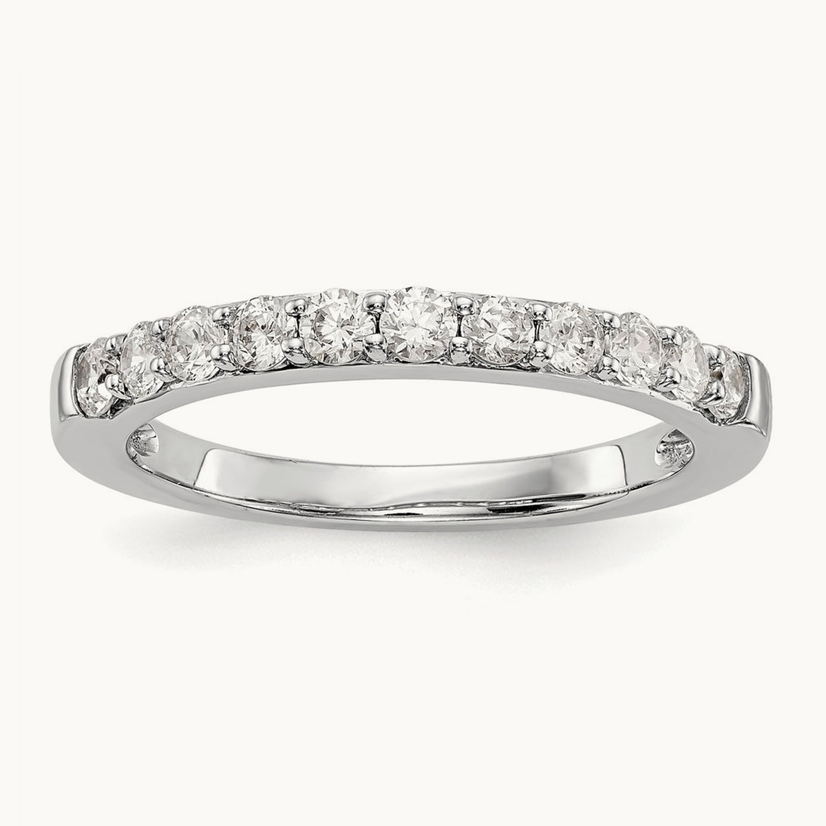 Diamond Wedding Band, 14K White Gold