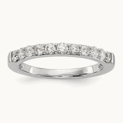 Diamond Wedding Band, 14K White Gold