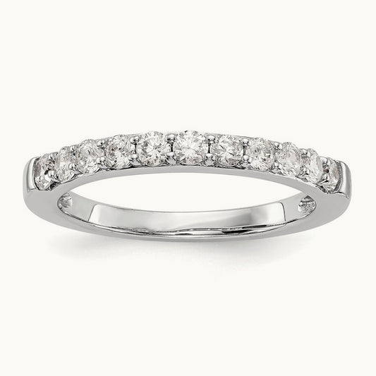 Diamond Wedding Band, 14K White Gold