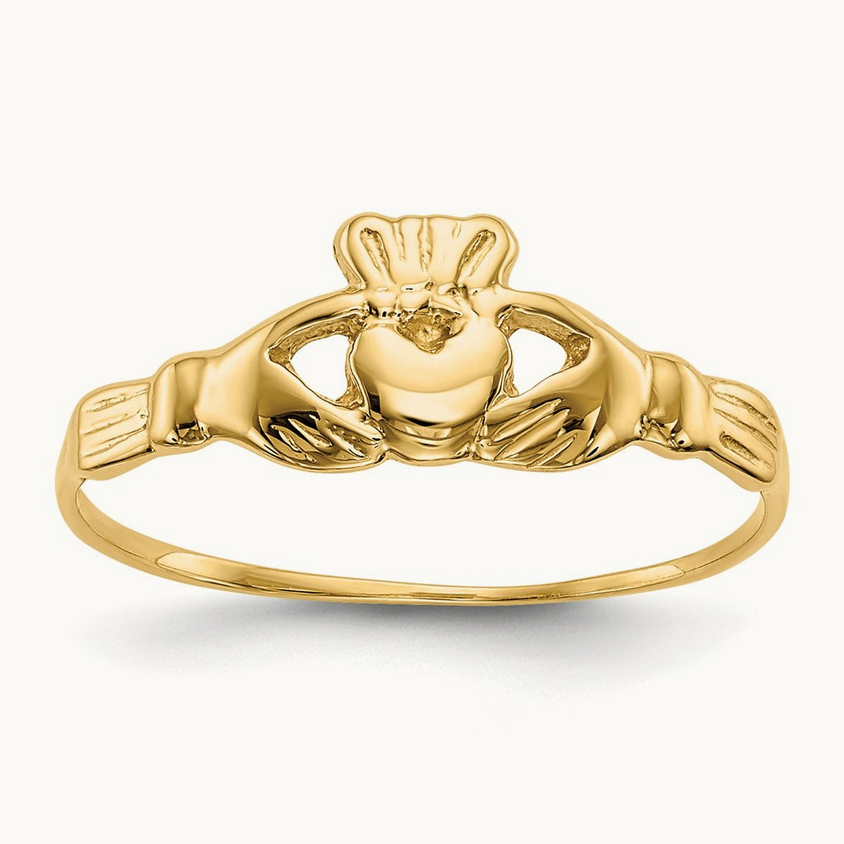Childs Polished Claddagh Ring, 14K