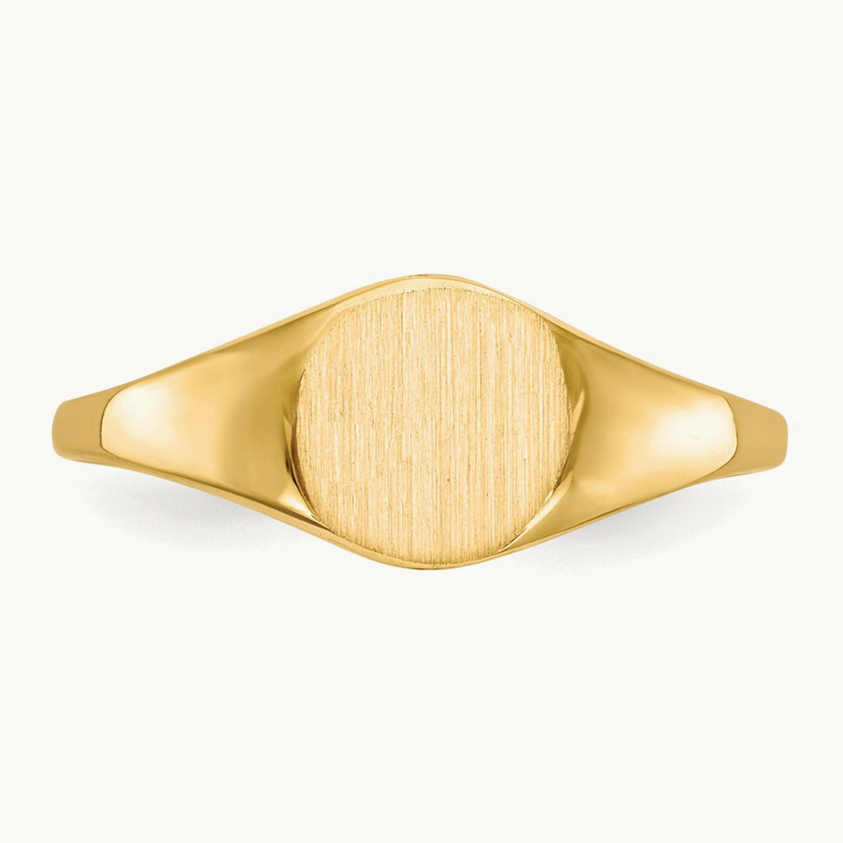 6.5x7. Closed Back Signet Ring, 5mm, 14K