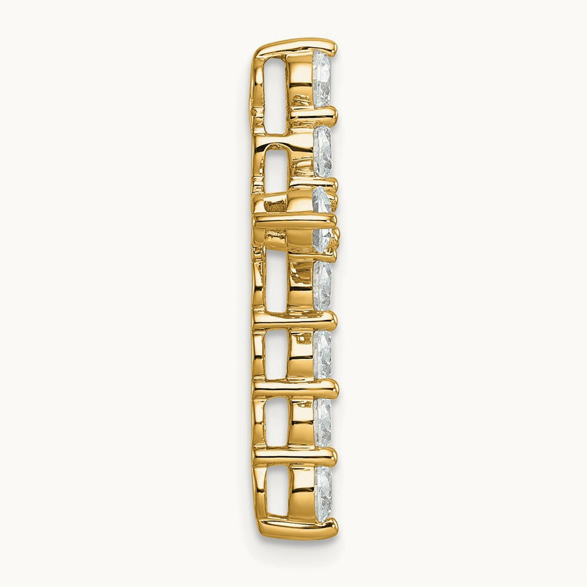 Cross Chain Slide Pendant, 2.00 ct tw Lab-Grown Diamond — 14K Yellow Gold