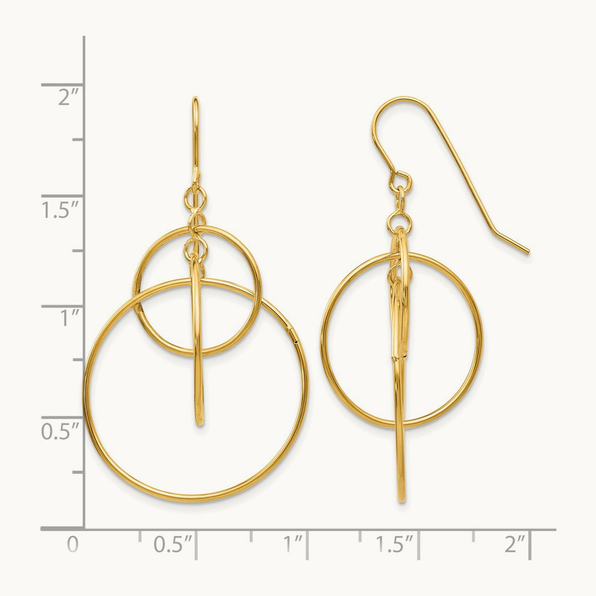 Polished Circles Dangle Earrings — photo set