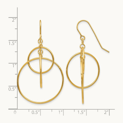 Polished Circles Dangle Earrings — photo set