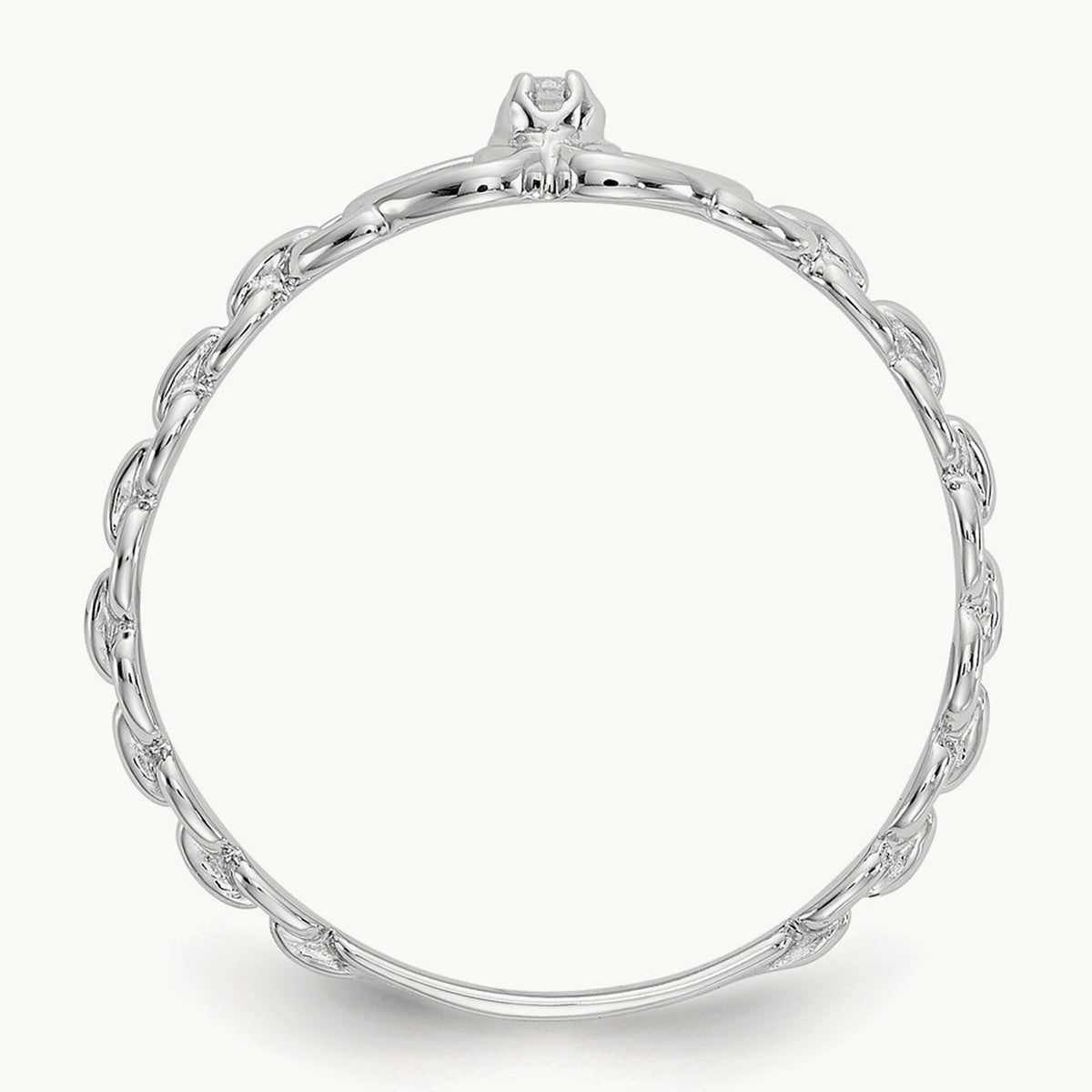 AA Diamond heart ring, 14K White Gold