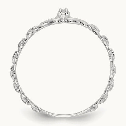 AA Diamond heart ring, 14K White Gold
