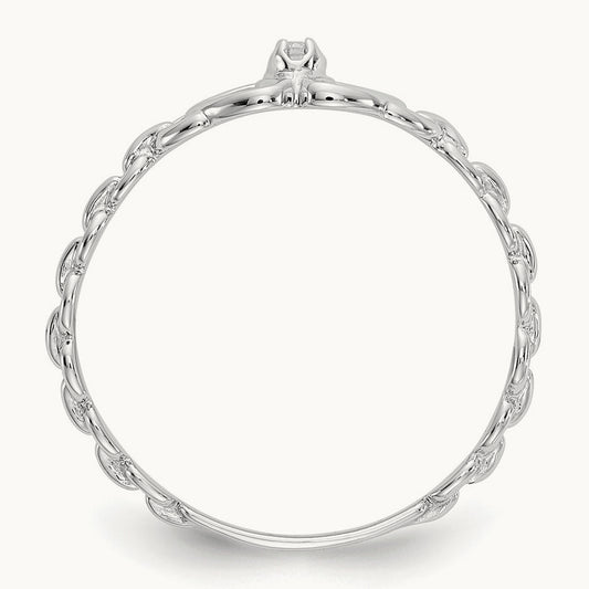 AA Diamond heart ring, 14K White Gold