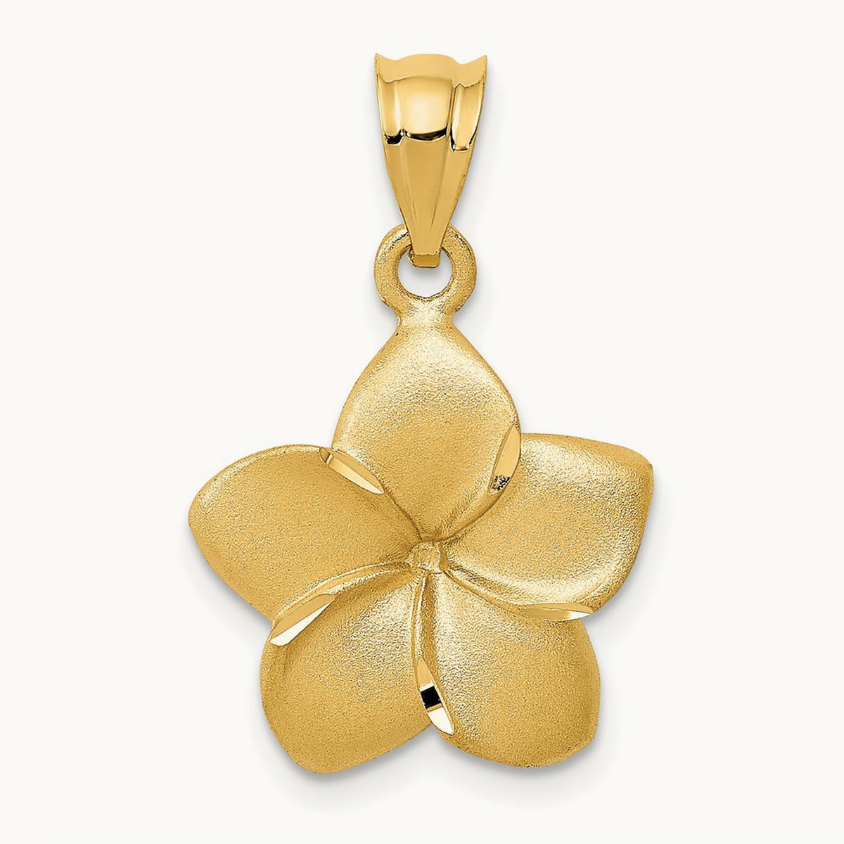 Plumeria Floral Charm Pendant — 24mm