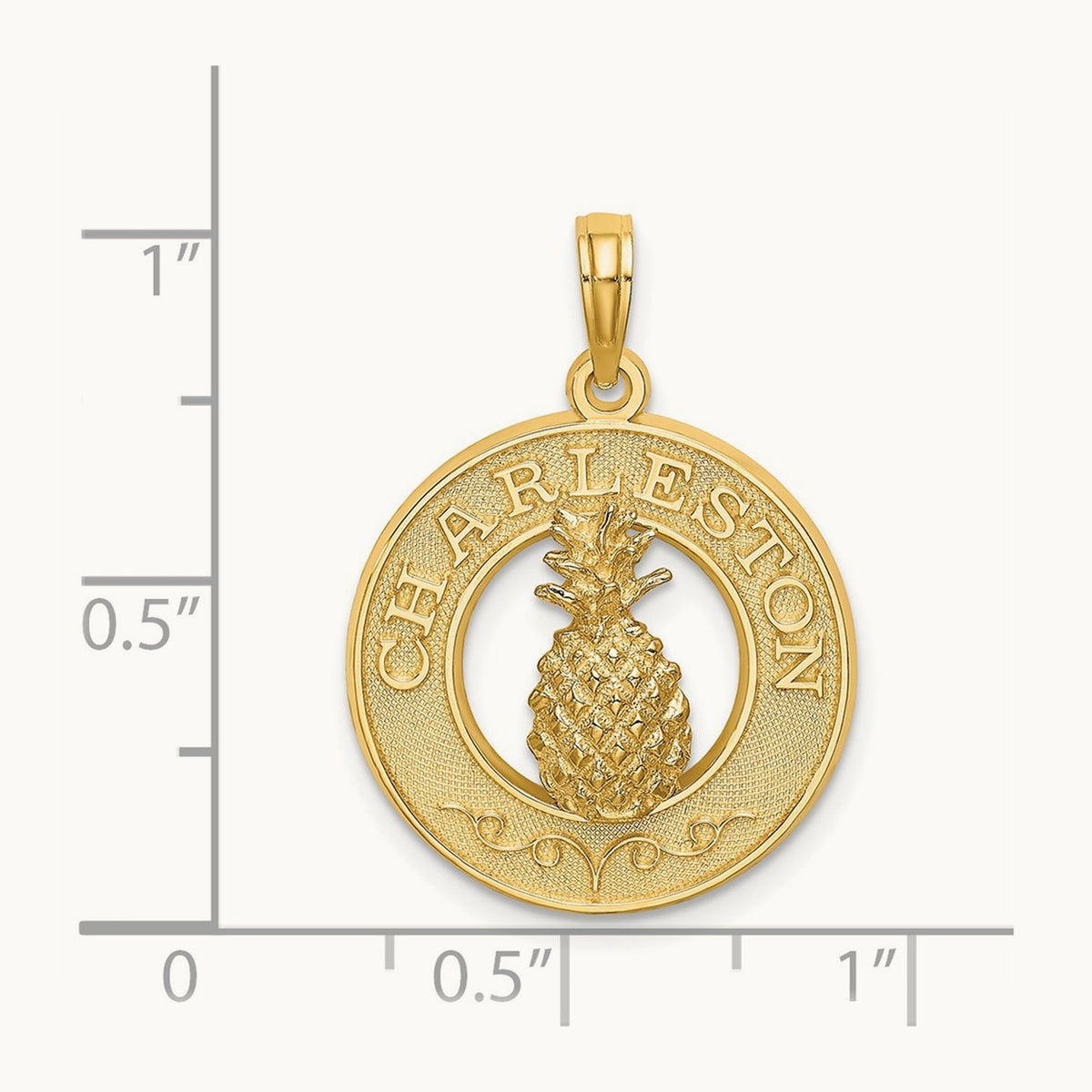 CHARLESTON Pineapple Charm, 14K