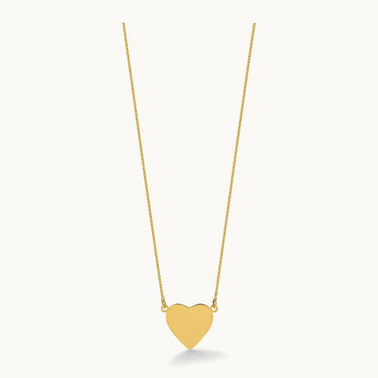 Plain .013 Gauge Heart Engravable Disc 18in Necklace — photo set