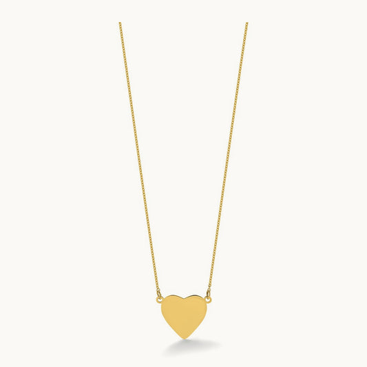 Plain .013 Gauge Heart Engravable Disc 18in Necklace — photo set