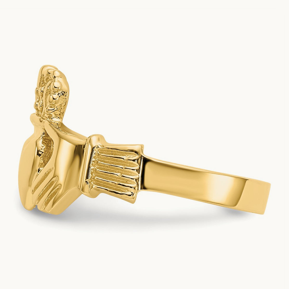 Polished Claddagh Ring, 14K