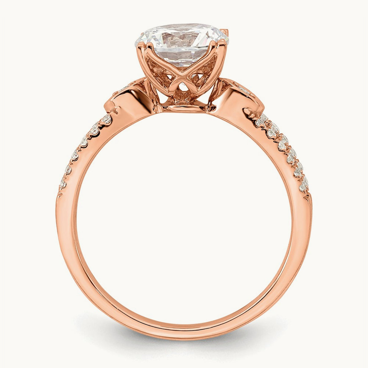 Round Semi-Mount Engagement Ring — 1 1/2 ct, 7