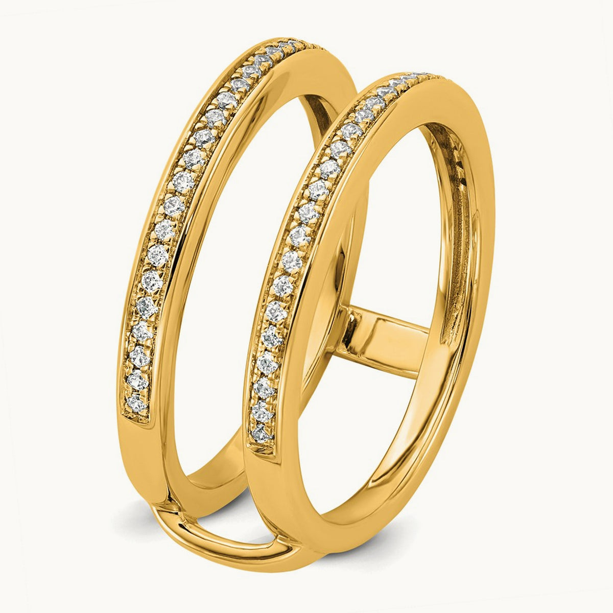 Complete Diamond Ring Guard — 14K Yellow Gold