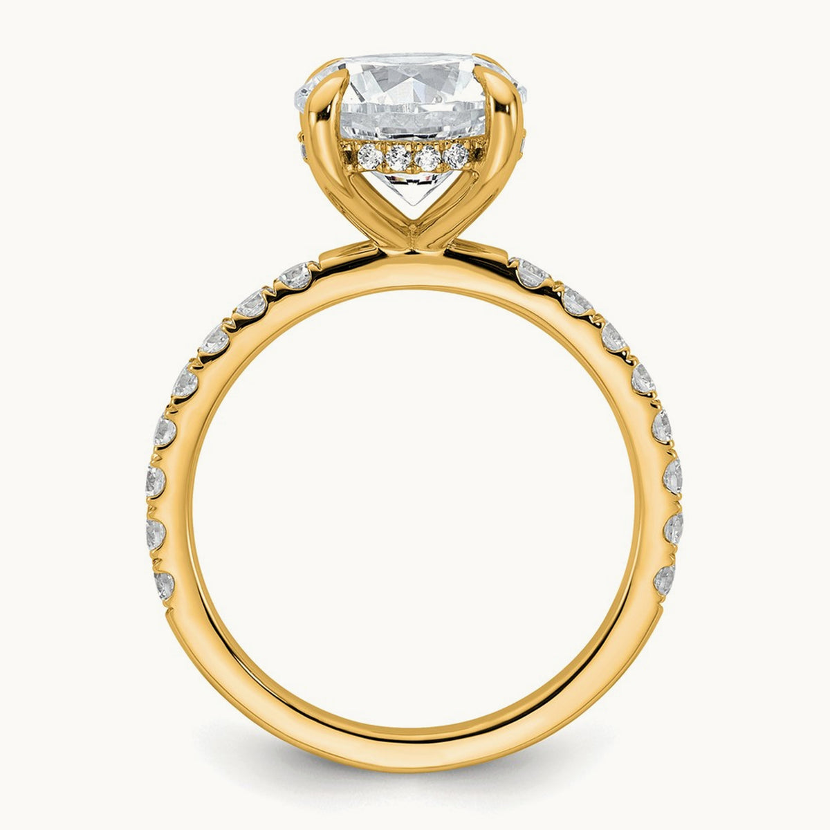 Round Solitaire Engagement Ring, 1.25-3.50 ct tw Lab-Grown Diamond — 14K Yellow Gold, 7 (3)