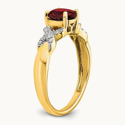 Garnet and Diamond Ring — photo set