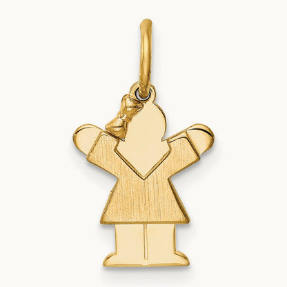 Mini Girl Love Charm — 14K Yellow Gold