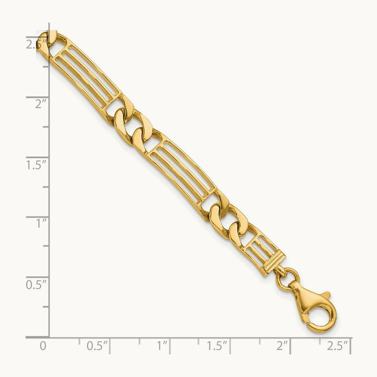 Polished Link Bracelet, 14K