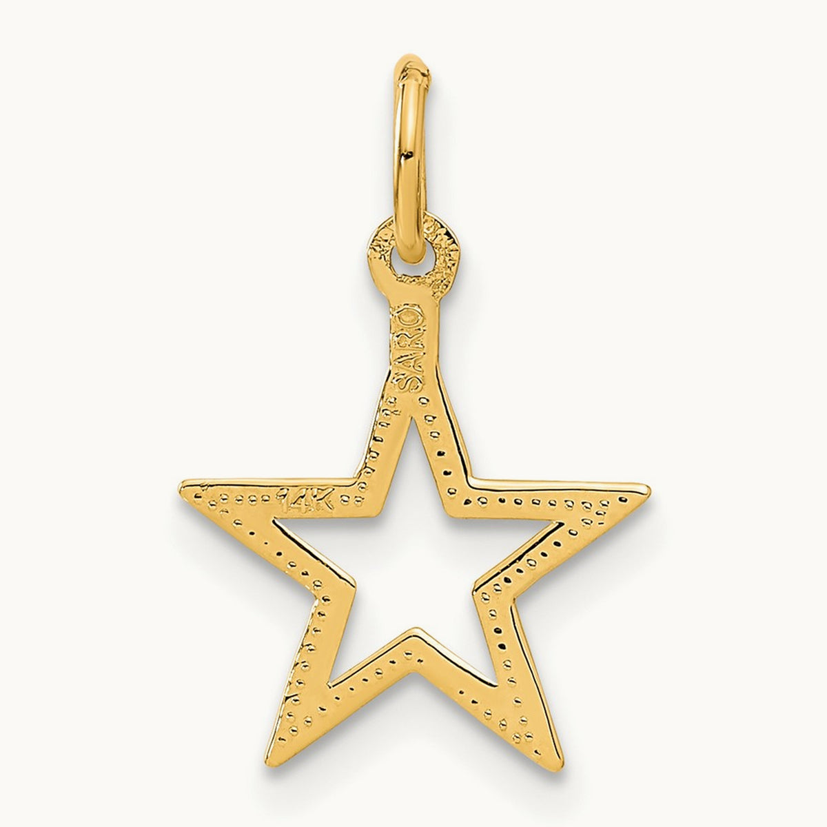 Diamond-cut Star Charm — 20mm