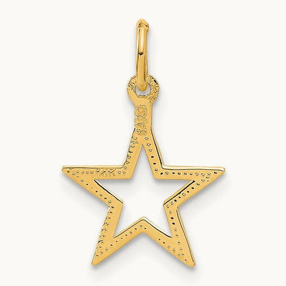 Diamond-cut Star Charm — 20mm
