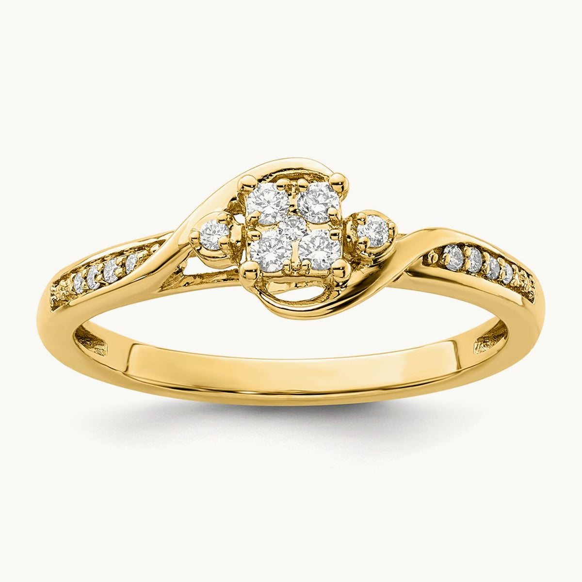 Cluster Engagement Ring, 0.15 ct tw Lab-Grown Diamond