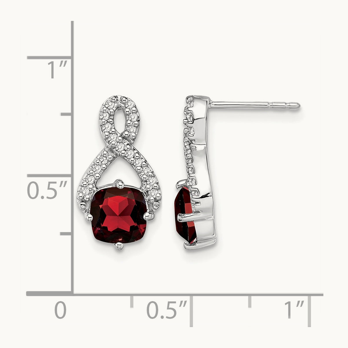 Garnet and Diamond Earrings — photo set