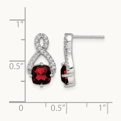Garnet and Diamond Earrings — photo set