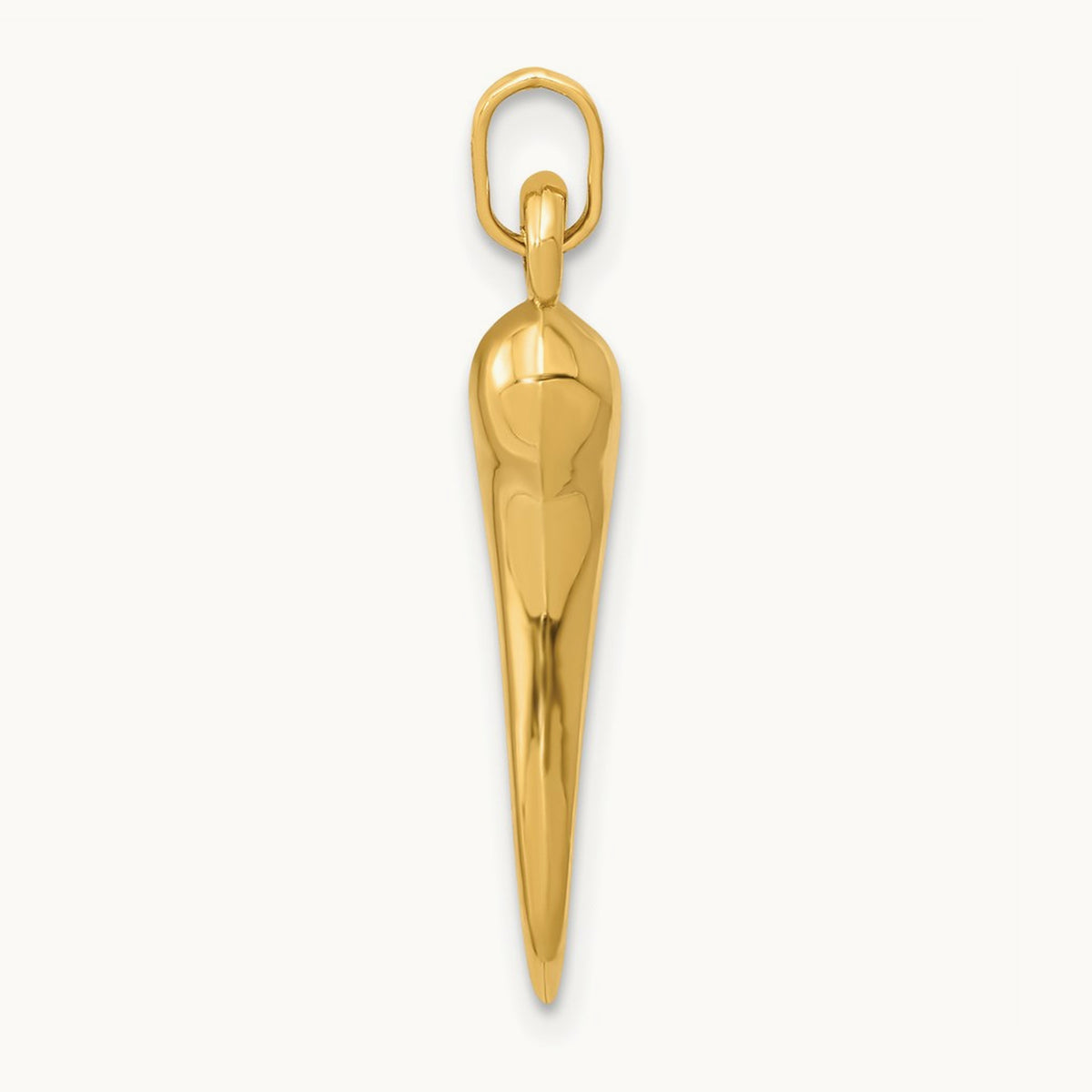 Hollow 3D Italian Horn Charm — 24mm