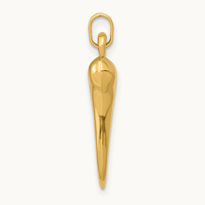 Hollow 3D Italian Horn Charm — 24mm