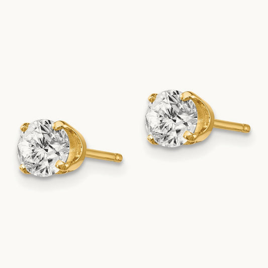 Diamond Stud Push-on Post Earrings — 0.96 ct tw
