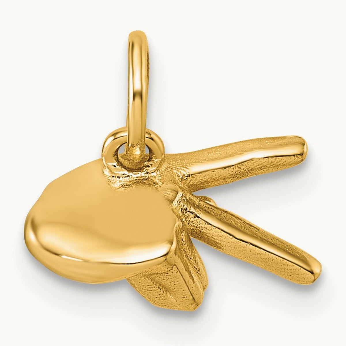 American Sign Language Alphabet Fingerspelling Sign P Pendant, 14K