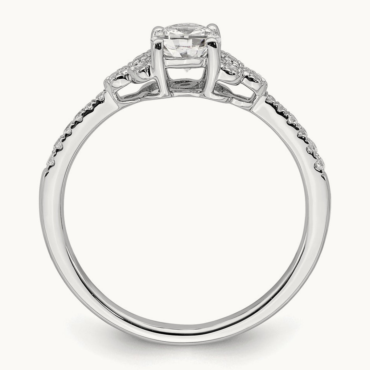 1/2ct Round Semi-Mount Engagement Dia Ring, 14K White Gold