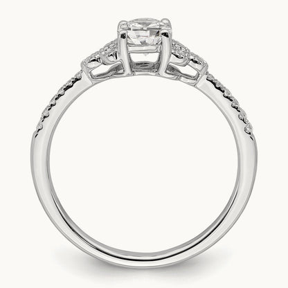 1/2ct Round Semi-Mount Engagement Dia Ring, 14K White Gold