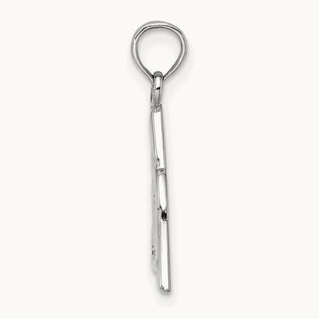 Celtic Trinity Knot Charm, 14K White Gold