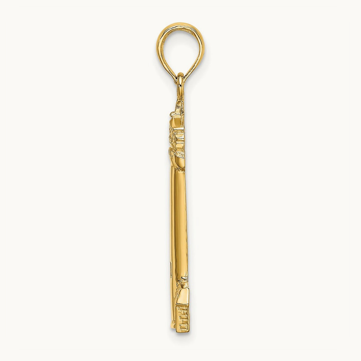 Polished Cape May Lighthouse Charm, 14K