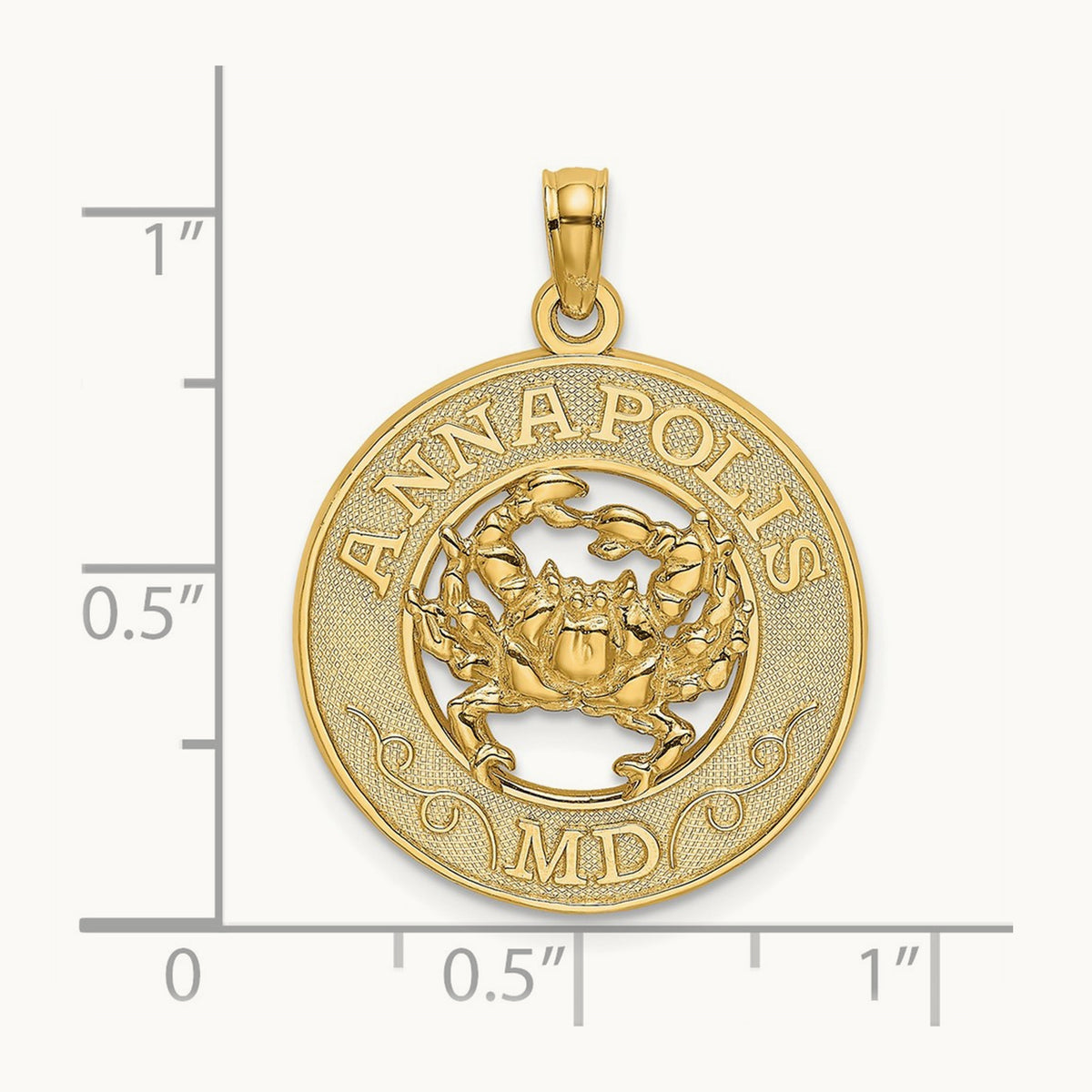 ANNAPOLIS MD Crab Charm, 14K