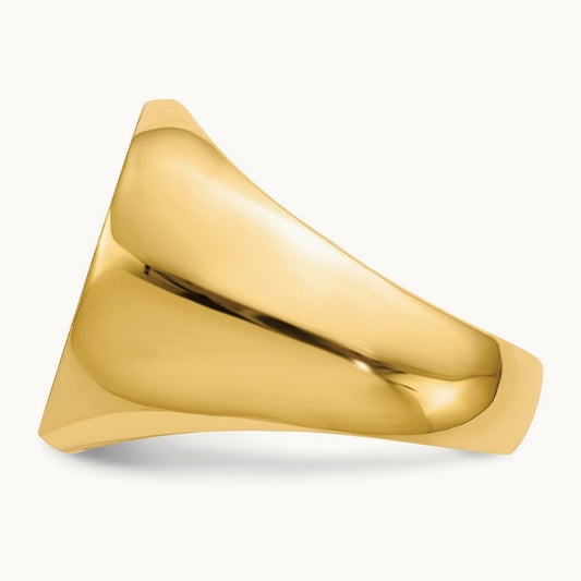 Open Back Mens Signet Ring — photo set