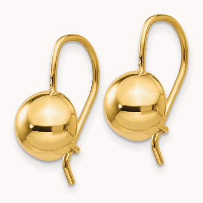 Hollow Half Ball Earrings — 8.00mm