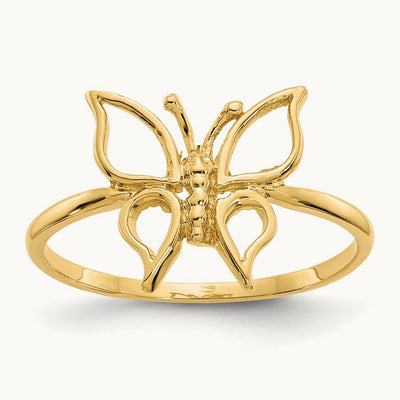 Polished Butterfly Ring, 14K