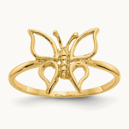 Polished Butterfly Ring, 14K