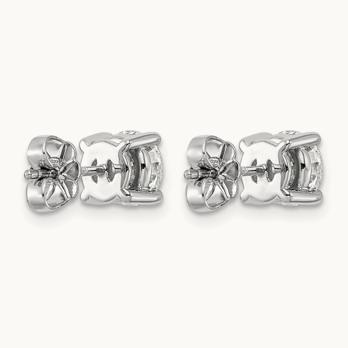Round Heavyweight Stud Earrings, 0.10-7.00 ct tw Lab-Grown Diamond — 2 ct, Platinum