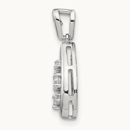Cluster Teardrop Pendant, 0.20 ct tw Lab-Grown Diamond