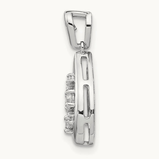 Cluster Teardrop Pendant, 0.20 ct tw Lab-Grown Diamond