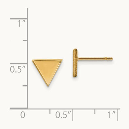 Triangle Post Earring — 14K Yellow Gold